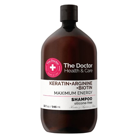 Εικόνα της Σαμπουάν The Doctor  «Keratin + Arginine + Biotin» Maximum Energy 946 ml