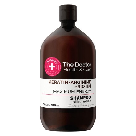 Εικόνα της Σαμπουάν The Doctor  «Keratin + Arginine + Biotin» Maximum Energy, 946 ml