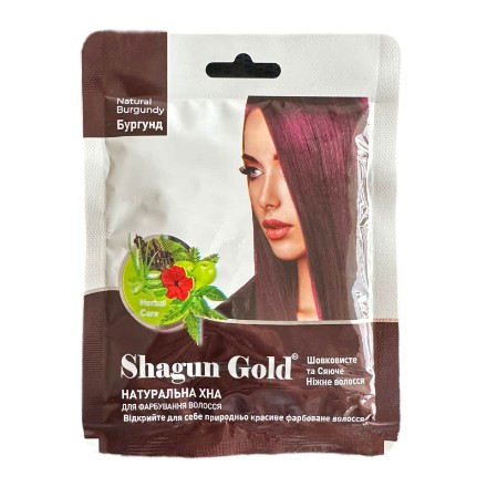 Изображение Натуральная хна для волос Бургунд Shagun Gold, 25 г