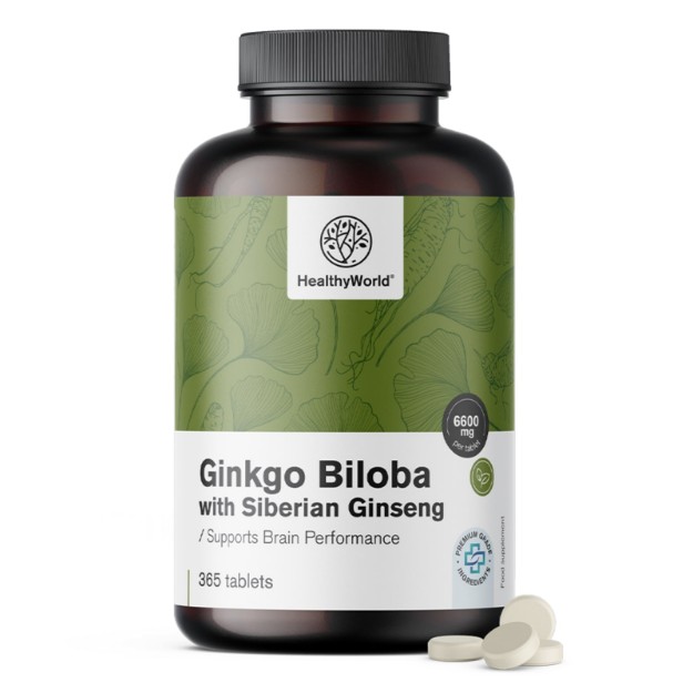 Picture of Ginkgo biloba με τζίνσενγκ Σιβηρίας 365 δισκία των 6600 mg