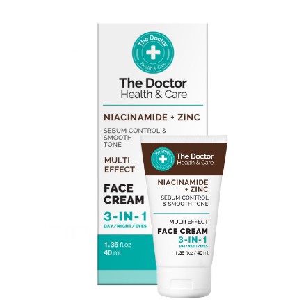 Изображение Крем для лица 3 в 1 The Doctor Health & Care «NIACINAMIDE + ZINC», 40 мл