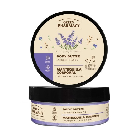 Εικόνα της Body Butter Green Pharmacy «Λεβάντα και λινέλαιο», 200 ml