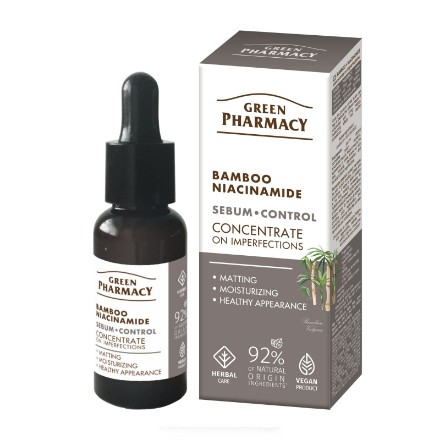 Εικόνα της Ορός Sebum-Control Green Pharmacy με Μπαμπού και Νιασιναμίδη, 30 ml