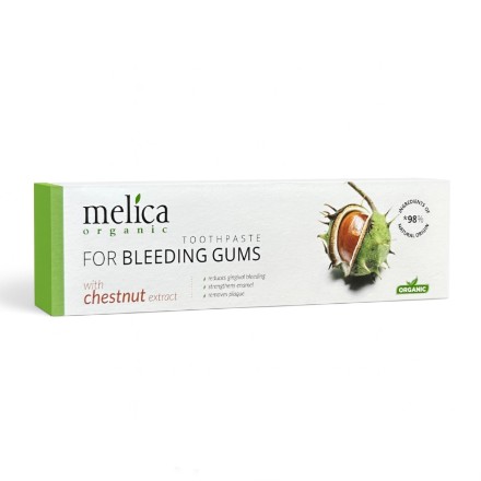Εικόνα της Οδοντόκρεμα Melica Organic με εκχύλισμα καστανιάς για ενίσχυση των ούλων και πρόληψη αιμορραγίας, 100 ml