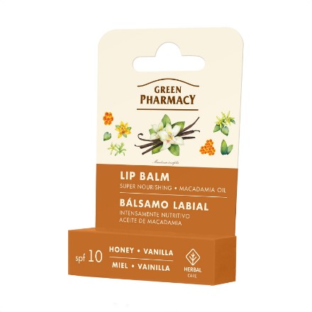 Εικόνα της Βάλσαμο χειλιών Green Pharmacy «Μέλι & Βανίλια», 3,6 g