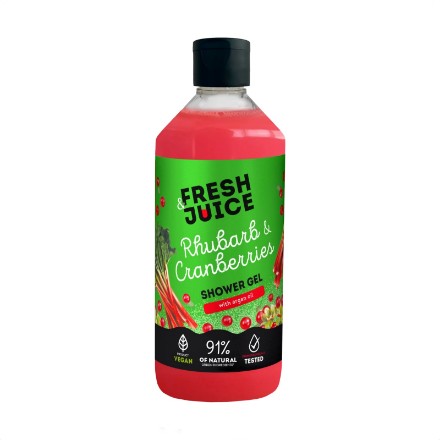 Изображение Гель для душа Fresh Juice «Rhubarb & Cranberries», 473 мл