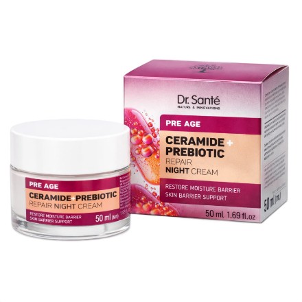 Εικόνα της Αναπλαστική ενυδατική κρέμα νυκτός Dr. Sante Pre Age με Κεραμίδια & Πρεβιοτικά, 50 ml