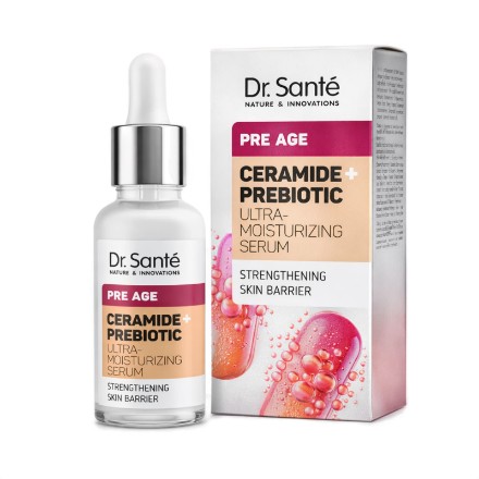 Εικόνα της Ορός προσώπου εντατικής ενυδάτωσης  Dr. Sante Pre Age με Κεραμίδια & Πρεβιοτικά, 30 ml