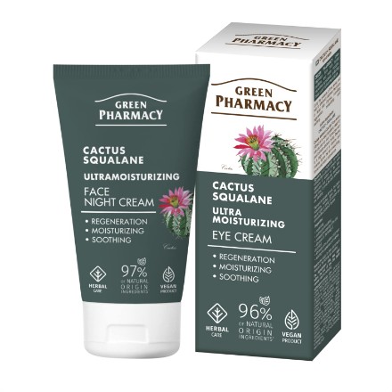 Εικόνα της Κρέμα προσώπου νυκτός Green Pharmacy Ultramoisturizing Cactus & Squalane, 50 ml
