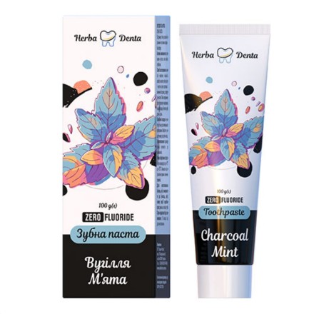 Εικόνα της Οδοντόκρεμα Herba Denta «Άνθρακας & Μέντα», 100 g