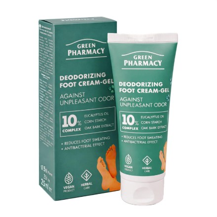 Εικόνα της Κρέμα-τζελ ποδιών Green Pharmacy αποσμητική κατά της κακοσμίας, 75 ml