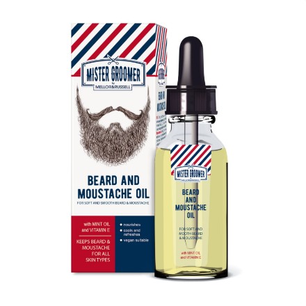 Εικόνα της Έλαιο για γένια & μουστάκι Mister Groomer με έλαιο βερίκοκου & μέντας, 30 ml