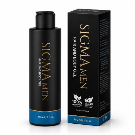 Изображение Гель для тела и шампунь 2 в 1 для мужчин SIGMA MEN, 200 мл
