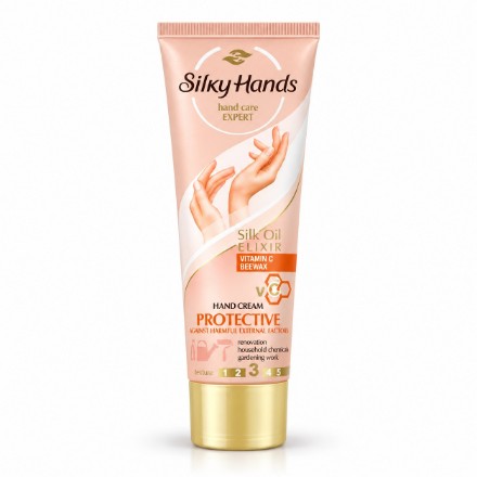 Изображение Защитный крем для рук Silky Hands с витамином C и пчелиным воском, 75 мл